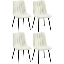 CLP 4er Set Stühle Dijon creme/Stoff