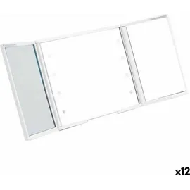 Berilo Taschenspiegel LED Leicht Weiß 1,5 x 9,5 x 11,5 cm (12 Stück)