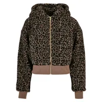 URBAN CLASSICS Short Oversized Aop Sherpa Jacke Dark Taupe