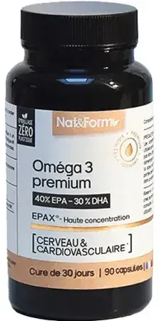 Nat&Form Omega 3 Premium EPAX Gehirn Und Herz-Kreislauf 30 Kapseln