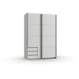 möbel-direkt.de Schwebetürenschrank Emden 135 x 198 x 65 cm Weiß