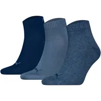Puma 3P Quarter Socks Jeansblau Gr.: 39-42