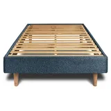 Lattenrost – Bouclé-Stoff– Bausatz zur Selbstmontage - 90x190 cm - Blau