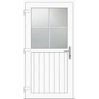 Kunststoff Nebeneingangstür nach Maß "FERNANDA" 60 mm Weiß RAL 9016 beidseitig außen öffnend DIN links