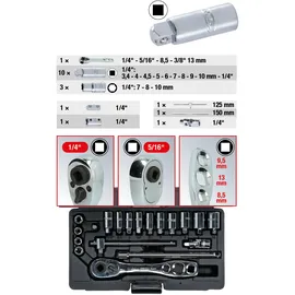 KS Tools Kälte-Klima-Steckschlüssel-Satz 19-tlg.