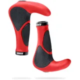 Aaron Fahrradgriffe Horn ergonomisch mit Gel-Dämpfung Rot