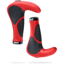 Aaron Fahrradgriffe Horn ergonomisch mit Gel-Dämpfung Rot