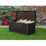 Auflagenbox und Allzwecktruhe, ca. 120 x 52 x 54 cm, 330L - Braun/Anthrazit