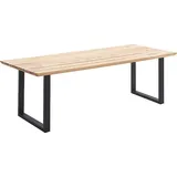 MCA living Esstisch Palais Esstisch (1-St), durchgehende Lamelle aufgedoppelt braun 220 cm x 77 cm x 100 cm