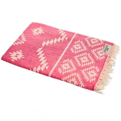 Hamamtuch KELIM pink, Doubleface Tuch edel & hochwärtig, 100% Baumwolle, 90 x 175 cm
