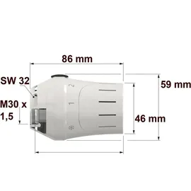 Simplex Design-Thermostatkopf TC-E1 Gewindeanschluss