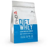 PhD Nutrition Diet Whey Protein Pulver, Diät High Protein Schlankformel, Weiße Schokolade Deluxe Eiweiß Protein Pulver, 17g Eiweiß, 40 Portionen pro 1kg Beutel