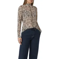 Comma, T-Shirt, braun, 34