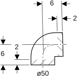 Geberit Bogen 88,5° DN 50