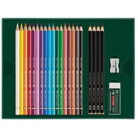 Faber-Castell Polychromos Malset 21 St. grau/schwarz/mehrfarbig