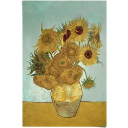 Poster REINDERS "Sonnenblumen Vincent van Gogh - Blüte - Pflanze - Berühmtes Gemälde", gelb (farbe bild(er): gelb), B:61cm H:91,5cm, Papier, Bilder