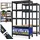 monzana Schwerlastregal Holz/MDF 180x90x40 cm schwarz