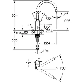 Grohe Feel Einhebelmischer Chrom
