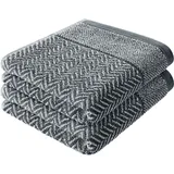 herzbach home Handtuchset 2-tlg. grau