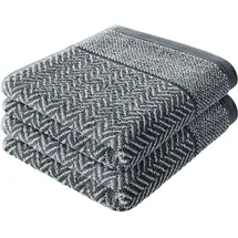 herzbach home Handtuchset 2-tlg. grau