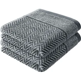 herzbach home Handtuchset 2-tlg. grau