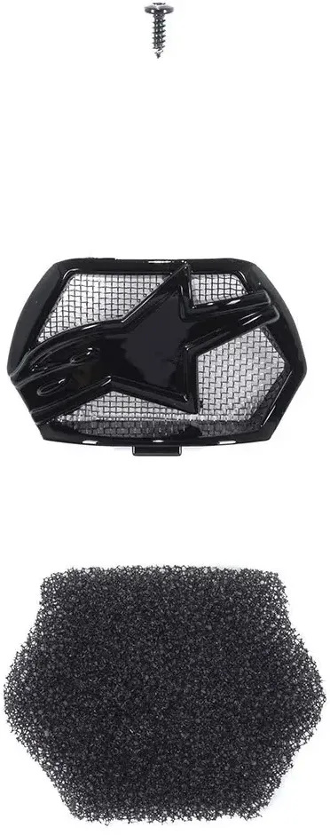 Alpinestars M10/m8 Helm-front Belüftung - Black Glossy - One Size