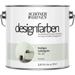 SCHÖNER WOHNEN FARBE Dispersionsfarbe »Designfarben«, Ruhiges Salbeigrün, matt - gruen