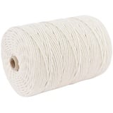 3mm x 50m Makramee,Makramee Garn,Makramee Garn 3mm,Macrame Cord,Makrame,Macrame Cord 3mm,Makramee Garn Geflochten,für DIY,Kunsthandwerk,Dekorationen,Schnur Stricken,aus Baumwolle (Beige)