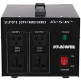 chennnls DT- 2000VA Spannungswandler Ringkern-Transformator, Spannungswandler 110V auf 220V, Step up down Converter, stecker 220 auf 110v (DT-2000VA)