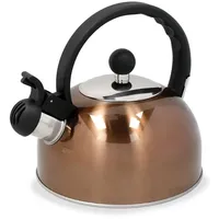 La Cafetière Flötenkessel aus Edelstahl, Kupfer-Effekt, 1,3 l, Braun