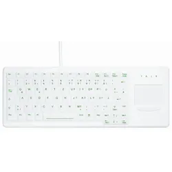 Active Key AK-C4400 Hygiene-Tastatur mit TouchPad  - Deutsch - Weiß