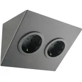 Caressi Schuko-Steckdose 2ST14 Schwarz 2 St.