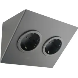 Caressi Schuko-Steckdose 2ST14 Schwarz 2 St.