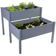nyvi Hochbeet NYVIGreen 2 Abteilungen 100 x 50 x 80 cm Grau
