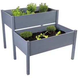 nyvi Hochbeet NYVIGreen 2 Abteilungen 100 x 50 x 80 cm Grau
