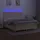 vidaXL Boxspringbett mit Matratze & LED Creme 180x200 cm Stoff