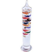 Large 44cm tall Free standing Galileo thermometer in Gift packaging