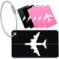 Stabiler 6er Set Kofferanhänger Aluminium Adressschild wasserdicht Handtasche