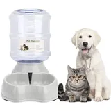 Old Tjikko Haustier Automatischer Wasserspender, Wasserspender für Hunde Katze, Automatischer Trinkbrunnen, Haustier Trinkflasche Tierzubehör für Hunde Katzen,3.8 Liter,PBA frei