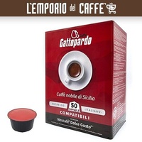 50 Kaffee Kapseln Toda Gattopardo Gusto Ricco Rot Kompatibel Für Dolce Gusto