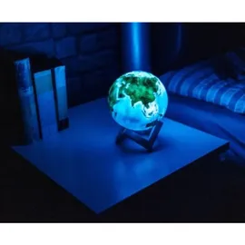 ChiliTec Dekoleuchte "3D Erde" 15cm Ø integr. Li-Akku, IR-Fernbedienung