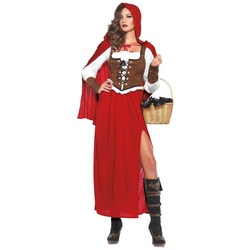 Leg Avenue Kostüm Märchen Rotkäppchen, Edles Märchenkostüm für Karneval, Fasching und Mottoparty rot L