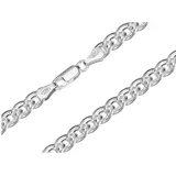 Silberkettenstore Silberkette Doppelpanzerkette 3,5mm - 925 Silber, Länge wählbar von 38-90cm silberfarben 80cm