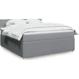 vidaXL Boxspringbett 180 x 200 cm Hellgrau
