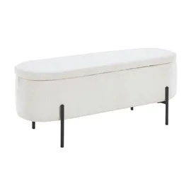 SalesFever Bettbank mit Stauraumfunktion Beige 110 x 44 cm