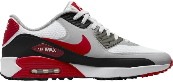 Nike Golf Golfschuhe Air Max 90 G weißschwarzrot - 42,5