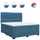 vidaXL Boxspringbett mit Matratze Blau 180x200 cm Samt