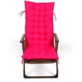 LLLD Abnehmbare Hochlehner Auflage Hoher Rücken Kissen Auflage Gartenstuhl-Auflage Waschbar Sitzkissen Für Garten Terrasse Pool (Keine Stühle Einschließt) (Color : Pink, Size : 155 * 48 * 8CM)