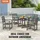 Vevor 5-teiliges Gartenmöbel Set Balkonmöbel Set 1 Tisch + 4 Stühle, 150 kg / 150 kg Sitzgruppe Garnitur Wetterfest Sonnenfest, Essgruppe Garten Terrassenmöbel-Set Modern Balkon Möbel Hellgrau