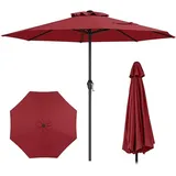 Costway Sonnenschirm Ø 250 cm Rot